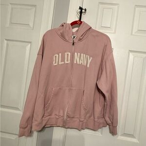 Old Navy Light Pink Hoodie with Logo